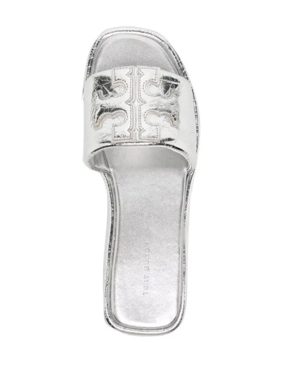 Tory Burch Double T Leather Slides size 7.5